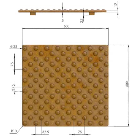 Λεπτομέρεια φινιρίσματος Corten